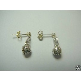 Unbranded Sterling Silver Basketball Earrings, Studs