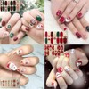 SILPECWEE 14 Sheets Full Wraps Nail Polish Stickers Strips and