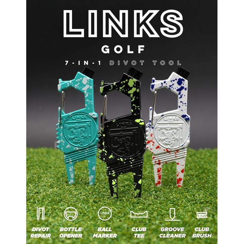 Links Golf Golf Divot Tool – 7 in 1 Multipurpose
