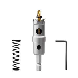 CSOOM Hex Shank Alloy Opening, Carbide Hole Saw, Circle Cutter, Cutting Drill Bit, For Woodworking, Metal, Stainless Steel, Aluminum, Etc., DIY, Drilling, Plumbing, Holsaw, Water Pipe (0.8 inches (20