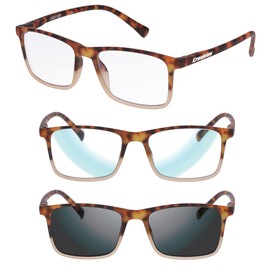 Croakies Jasper Photochromic Eyewear | UV400 Sunglass and Bluelight Protective Eyeglass For Outdoor and HEV Devices | Bundle