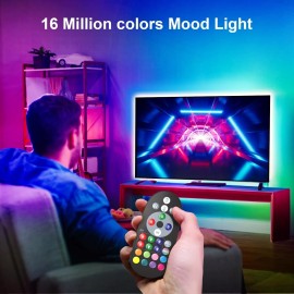 Nexillumi LED Lights for TV, 13.2ft TV LED Backlight for 32-65 Inch, RGB LED ...