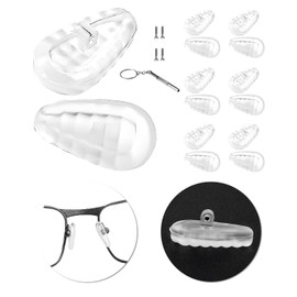 6 Pairs Replacement Nose Pads for Oakley Wiretap 2.0 OX5152/Surface Plate OX5132/Tincup OX3184 OX5099/Base Plate OX3232/Wingback SQ OX5148/Conductor OX3186 OX3187, Clear Nose Pieces