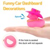 wonuu Car Cowboy Rubber Ducks, Dashboard Decorations Pink Duck for