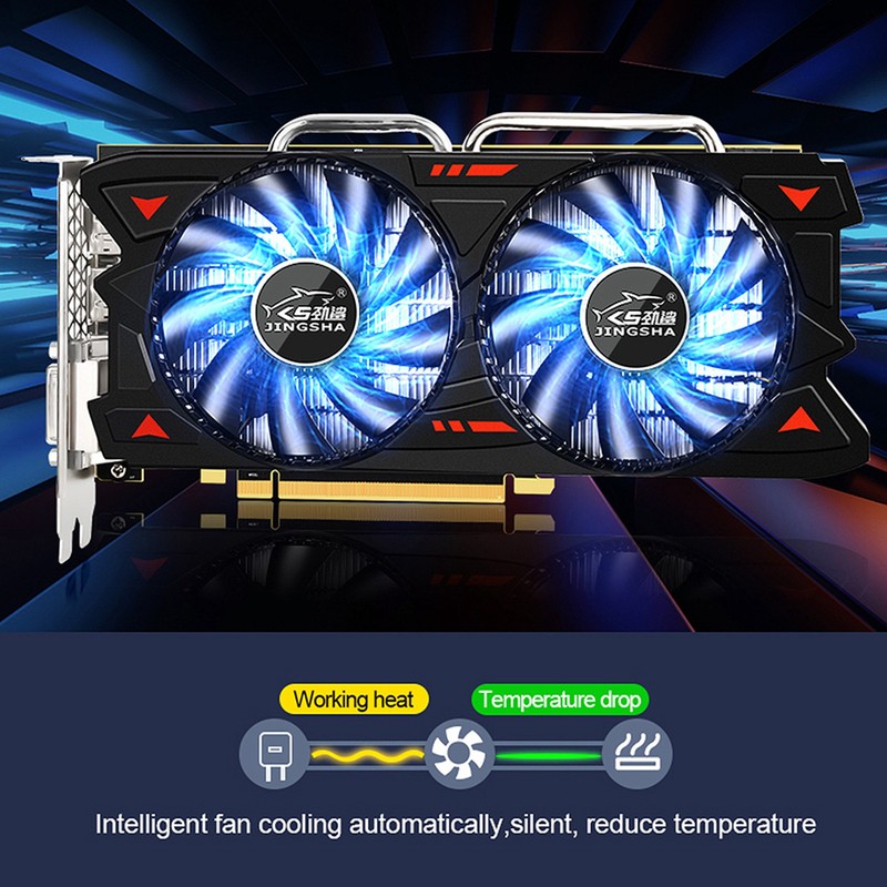 Graphics Card Dual Fan DP HD Multimedia Interface DVI Output