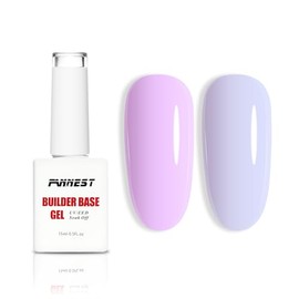FANNEST Rubber Base Gel Polish,Milky White Brush on Builder Gel for Nails Extension,Elastic Rubber Base Coat,LED/UV Soak Off Gel Polish, Natural Gel Polish.