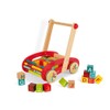 Janod Wooden ABC Buggy Cart with 30 Blocks - Ages