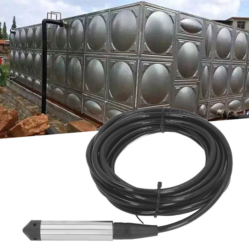 Liquid Level Transmitter Submersible Water Sensor Detector 4‑20mA DC12‑30V Stainless