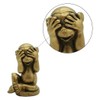 Resin Chinese Fengshui Handmade See Hear Speak No Evil Monkey