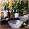 Vikko Elegant Textured Glass Salad Bowls - Set of 6,