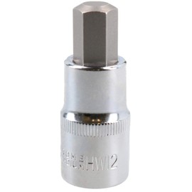 12mm Hex Bit Metric Allen Socket Male 1/2" Drive 55mm Length Strengthened Tip