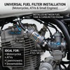3/16" 6mm Universal Inline Fuel Filter, High Strength PC Clear