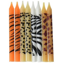 Oasis Supply Animal Print Birthday Candles, 2.25-Inch