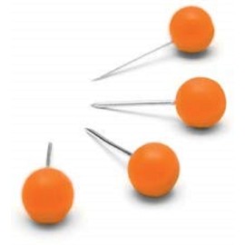 Nobo 1905329 Nobo Notice Board Push Pins - Orange