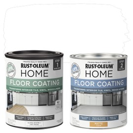 Rust-Oleum 367591 Home Interior Floor Coating Kit, Matte Ultra White
