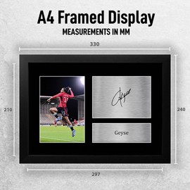 HWC Trading FR A4 Geyse Gifts Printed Signed Autograph Picture for Womens Football Fans and Supporters - A4 Framed