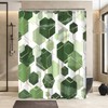 YOSTEV Sage Green Shower Curtain, Cute Abstract Block Geometric Art