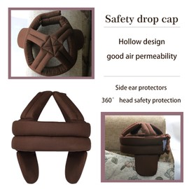 Elderly Head Protection Safety Helmet Anti Shock Hat Anti-Fall Cap Soft Breathable Sponge Hat Adjustable Elder Head Protection Hat Elderly Anti Collision Cap for Protects Head from Bumps & Bruises