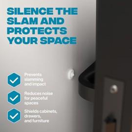 Strongest Home Cabinet Door Bumpers – 200 Pack White Rubber Bumpers Self-Adhesive for Cabinets, Drawers & Furniture – Soft Cabinet Stoppers for Quiet Close & Surface Protection – 0.5" x 0.2"