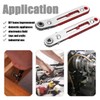 Bestgle 2 Pcs Mini Ratchet Wrench Set Flat Head &