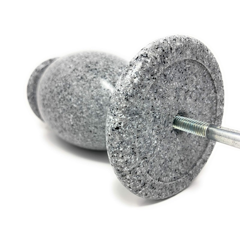 OPTIMUM Memorial Cemetery Flower Vase - Plastic (Light Grey Granite)