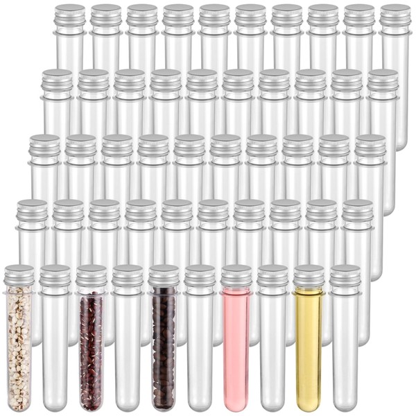 50 PCS Test Tubes, 45 ML Test Tubes with Aluminum