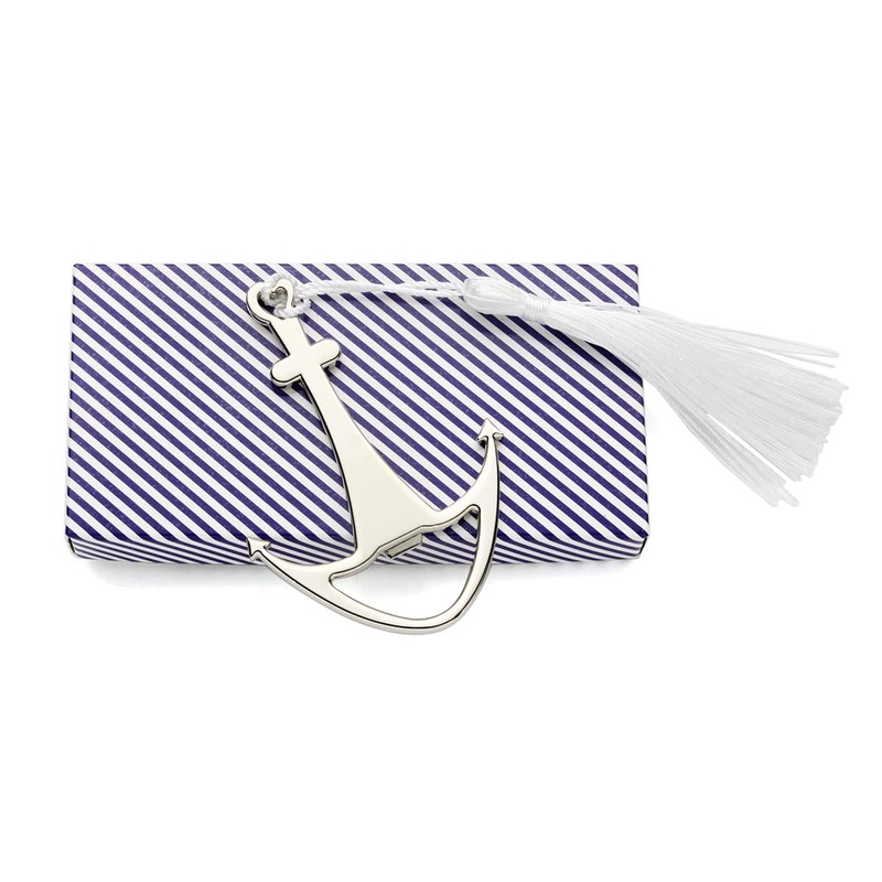 6 Pack Silver Anchor Bottle Openers Favors