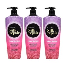 Elastine Silk Repair Cherry Blossom Shampoo 550ml x3 Select 2ea