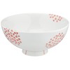 Hasamiyaki Tenryu Pottery Flower Rice Bowl, Red Flower