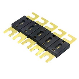 ZOOKTO 500 Amp ANL Blade Fuse Gold Plated Compatible with 12V & 24V Systems for Audio Marine Vehicle Video System (Pack of 5)