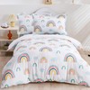 BESTDESIL Kids Duvet Cover Set Twin Size, 3 Piece Rainbow