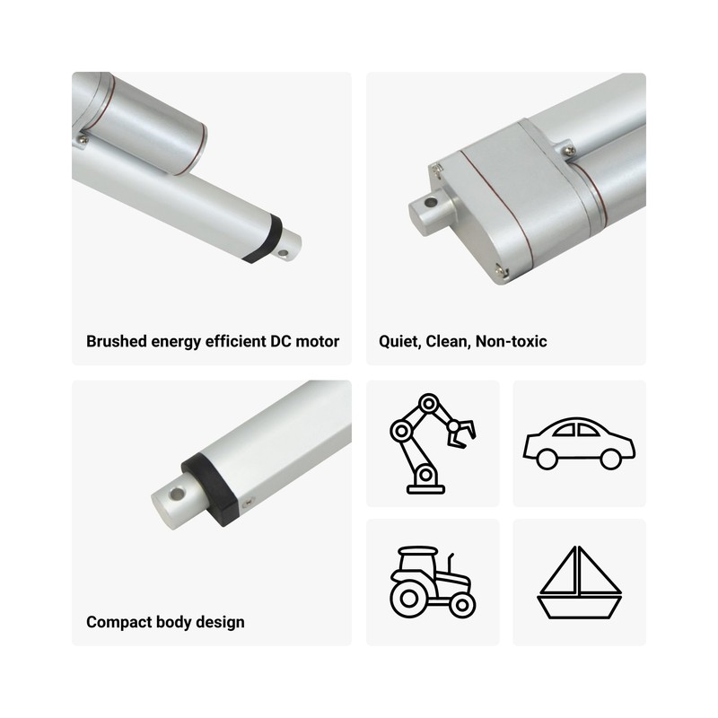 Progressive Automations 12V Potentiometer Feedback Mini Linear Electric Actuator: 2",