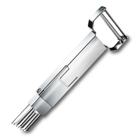Stainless Steel Kitchen Utensil With a Bottom Julienne Cutter (2-in-1), Vegetable Fruit Peeler,Potato Peeler