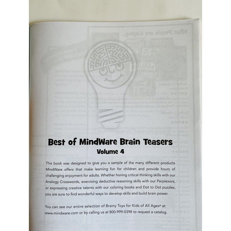 MindWare Lot of 2 Best of MindWare Brain Teasers Volume