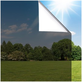 Coavas Window Privacy Film One Way, See Out Not in Windows Tint for Home, Mirror Reflective Blocking Sun Heat Glass Coverings UV Static Cling, 23.6x118.1 Inch