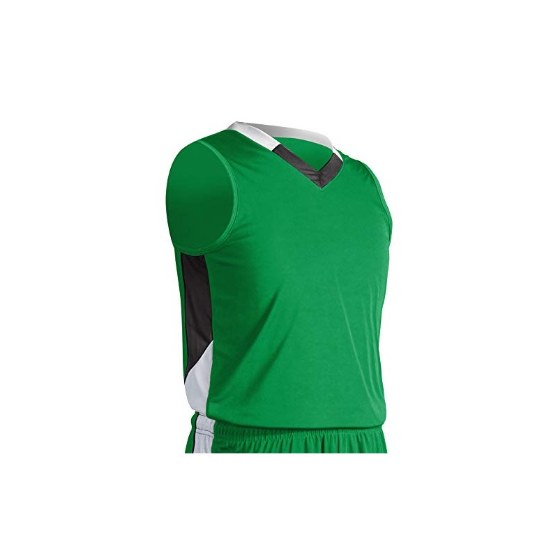 Champro Boys' Rebel Basketball Jersey, Kelly Green, Black, White, Youth