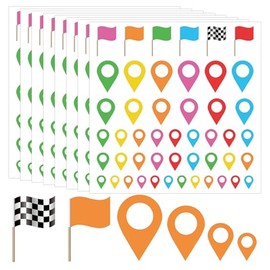5 Set Map Location Stickers Indicator Labels Map Pointer Camping Adventure Site Markers Stickers Travel Destination Markers Handmade Project (Address Label)