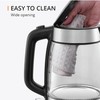 KRUPS 1.7L Glass Electric Kettle: Fast-Boiling 1500W with LED Indicator,