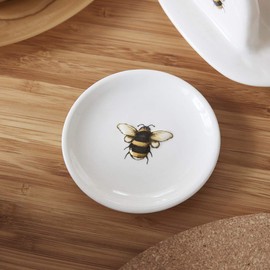Cooksmart British Designed Ceramic Tea Bag Tidy | Tea Bag Dish For Used Tea Bags | Teabag Dish With Modern Design - Bumble Bees