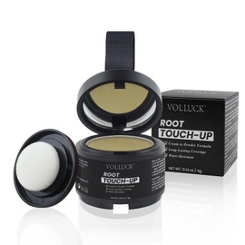 VOLLUCK Hairline Powder Instantly, Root Touch up Powder Hair Color Upgraded, Grey Root Cover up Conceals Hair Loss, Hairline Shadow for Women & Men for Thinning Hair Natural, Sweatproof (Blonde)