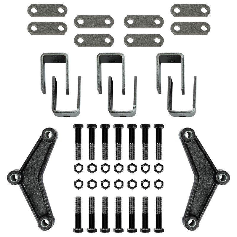 HECASA Trailer Leaf Spring Hanger Kit for Double Eye Springs