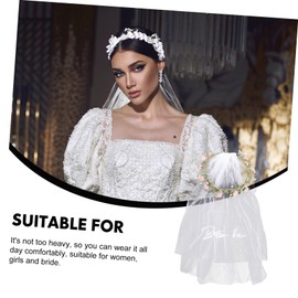 ORFOFE 4pcs Bridal Flower Veil Stunning Floral Headband for Wedding Bachelorette Parties and Festivals Skin-friendly Design for Bride and Bridesmaids