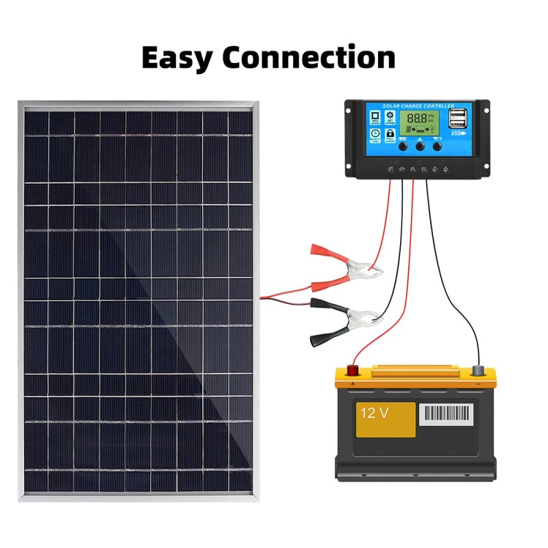 KEEPAK Trickle 30W Solar Panel 12V Charger Battery Charger Kit