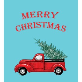 Decorative Dishwasher Cover, Dishwasher Magnet Cover, Magnetic Vinyl Decal, Reusable Panel Decal, 23.5” x 26” | Red Truck