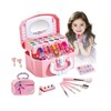 Juego De Maquillaje Lavable Con Almacenamiento Para Niña Malubero Rosa