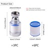 Pack of 3 Water Filter Tap 360° Rotatable, Transparent, with