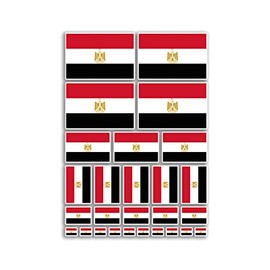 A4 Sticker Sheet Egypt Flags Vinyl Stickers - Egyptian African Country World National Flag Vacation Travel Holiday Car Aesthetic #80097