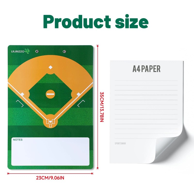 Lrjrizzo Baseball Dry Erase Coaches ClipboardBaseball Dry Erase Coaching Board