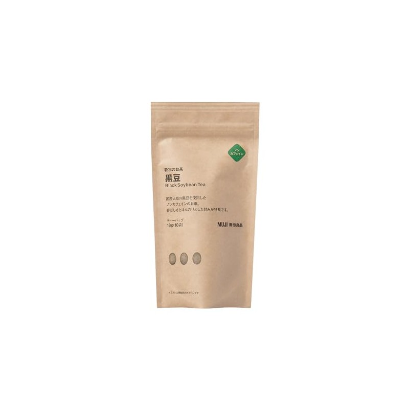 Muji 44099414 Grain Tea Black Beans, 0.6 oz (18 g)