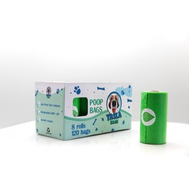 Tasla Dog Poop Bags, Scented, 8 Rolls, 120 Bags Total